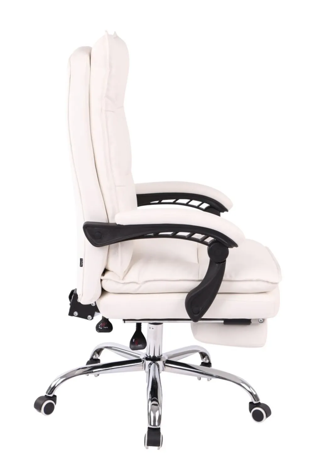 Bürostuhl Power Mit Kunstlederbezug I Ergonomischer Bürosessel Mit Verstellbarer Sitzhöhe I Drehstuhl Mit Ausziehbarer Fußablage ^ CLP Discount