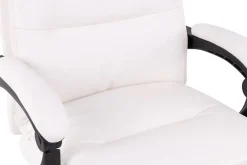 Bürostuhl Power Mit Kunstlederbezug I Ergonomischer Bürosessel Mit Verstellbarer Sitzhöhe I Drehstuhl Mit Ausziehbarer Fußablage ^ CLP Discount