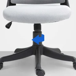 CLP Bürostuhl Taos I Ergonomischer Schreibtischstuhl mit Kopfstütze und Armlehnen I Höhenverstellbarer Drehstuhl grau Best