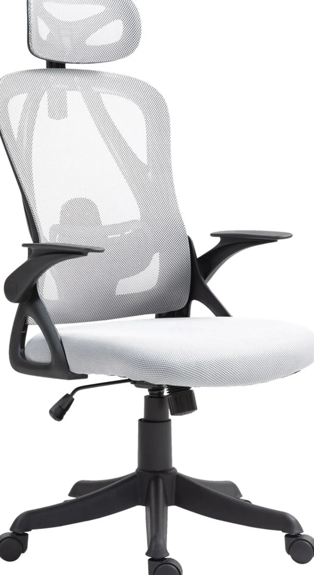 CLP Bürostuhl Taos I Ergonomischer Schreibtischstuhl mit Kopfstütze und Armlehnen I Höhenverstellbarer Drehstuhl grau Best