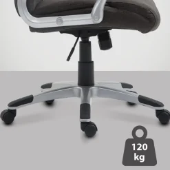 Bürostuhl Texas I mit Stoff-Bezug und Wippmechanik I Schreibtischstuhl drehbar und höhenverstellbar ^ CLP
