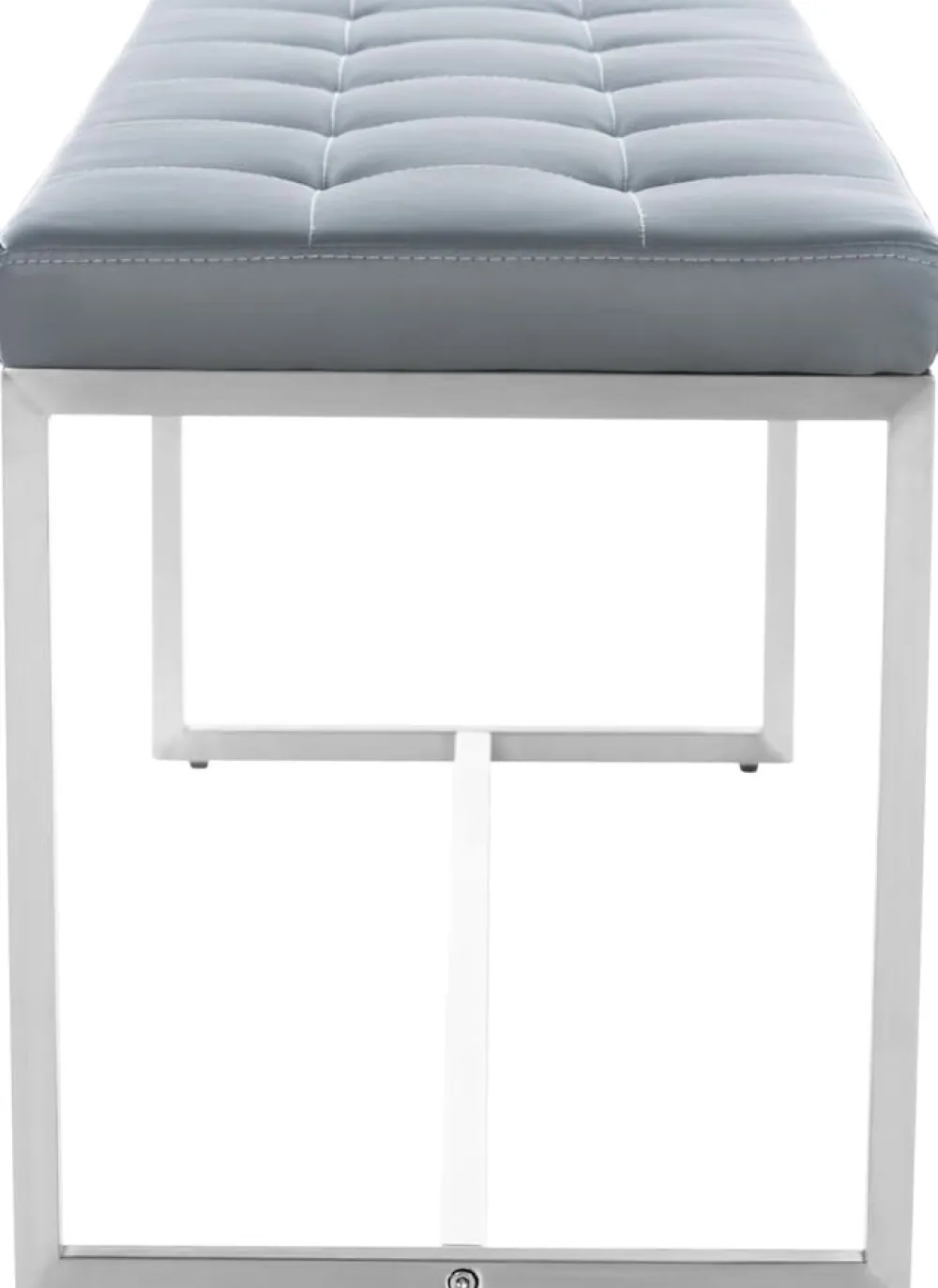 Edelstahl Küchenbank Barci Kunstleder I Moderne 2er-Sitzbank Mit Polsterung Für Esszimmer Und Küche Und Büro I Sitzhöhe 48 CM ^ CLP Online