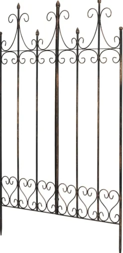 Rankgitter Metall 130 cm hoch Flieder, stabile Rankhilfe für Kletterpflanzen, vormontiert, Landhausstil, Spalier Sichtschutz ^ CLP Best