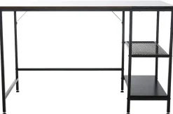 CLP Schreibtisch Oviedo I Laptoptisch Mit Stauraum I Bürotisch Mit Regalfächern schwarz/braun Sale