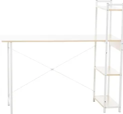 Schreibtisch Poe I Bürotisch Mit Stauraum I Computertisch Mit Regalen I Laptoptisch Im Industrial Look ^ CLP Outlet