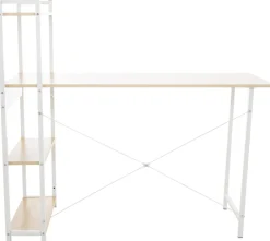 Schreibtisch Poe I Bürotisch Mit Stauraum I Computertisch Mit Regalen I Laptoptisch Im Industrial Look ^ CLP Outlet