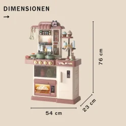 Coemo Kinderküche Jasmin Spielküche mit viel Zubehör Farbe Braun Hot
