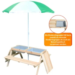 Kindersitzgruppe Edi mit Wasserbecken und Sonnenschirm ^ Coemo Sale