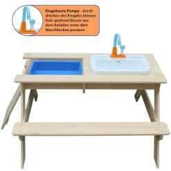 Coemo Kindersitzgruppe und Matschtisch Robin mit Waschbecken Discount