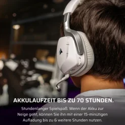 Corsair VOID WIRELESS v2 Gaming Headset, Weiß (CA-9011380-WW, PC, Mac, PS4/5, Nintendo Switch, Mobile, Funk, Bluetooth) Outlet