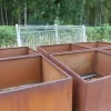 Grünwaren Cortenstahl Pflanzring quadratisch 120x120x60 Rostkübel Rost Stahl Kübel Blumenkübel XXL New