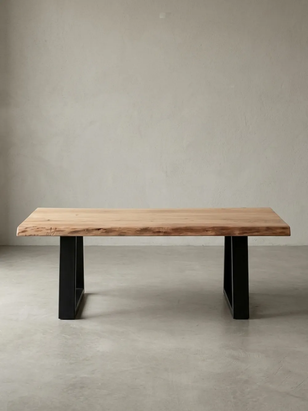 KADIMA DESIGN Couchtisch Massivholz Akazie Baumstamm 115x40x60cm Landhausstil Hot