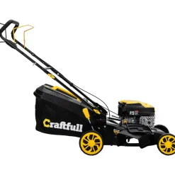 Craftfull Premium Benzin-Rasenmäher CR-139-30, Selbstfahrantrieb, 144cm³ Motor, 4in1-System Schwarz/Gelb Online