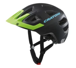 Kinderhelm Maxster Pro schwarz/lime matt ^ Cratoni Discount