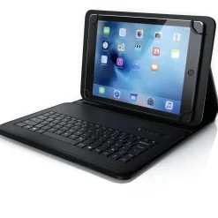 Aplic CSL Bluetooth Tastatur mit Schutzhülle, Tablet-Tastatur für 9-12 Zoll Tablets, magnetische Befestigung, Multimedia Funktionstasten, QWERTZ Layout Clearance