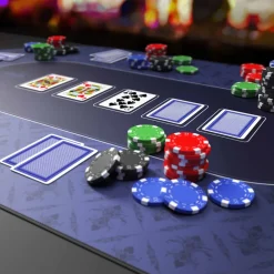 CSL Extra große Tischauflage Pokermatte 1000 x 600 mm / Kartenspiel Matte / Ovales Design Clearance