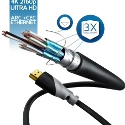 CSL HDMI Typ C (Mini) 2.0 zu HDMI Typ A Kabel, Ultra HD, UHD, 2160p, 4k bei 30 Hz, 1080p, 3D, Ethernet - 3m Sale