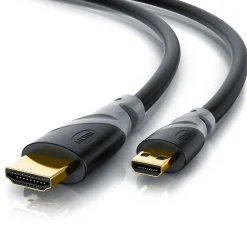 CSL HDMI Typ D (Micro) 2.0 zu HDMI Typ A Kabel, 4K, Ethernet, Ultra HD 2160p (3840 × 2160 Pixel) - 1m New