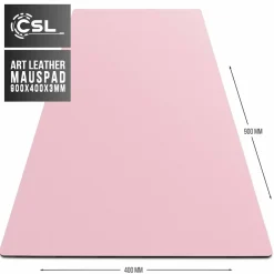 CSL Mauspad Schreibtischunterlage XXL Format Elegante Leder Optik / 900 x 400 mm Mousepad