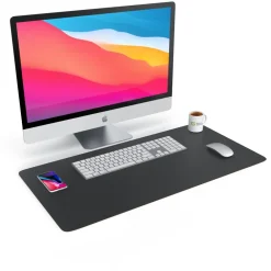 CSL Mauspad, XXL 800 x 400 x 3 mm Schreibtischunterlage, XXL Mousepad / Rutschfest, schwarz Clearance