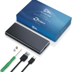 M.2 Key-M PCIe Festplatten-Gehäuse extern USB 3.2 für NVME M.2 SSDs / unterstützt UASP ^ CSL Discount