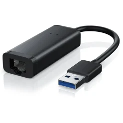 Netzwerkadapter USB 3.0 Typ A Stecker auf RJ-45 Gigabit Ethernet Buchse, externe Netzwerkkarte ^ CSL Hot