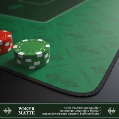 CSL Pokermatte XL Tischauflage für Poker 100 x 60cm / Kartenspiel Matte / Pokertisch Auflage Discount