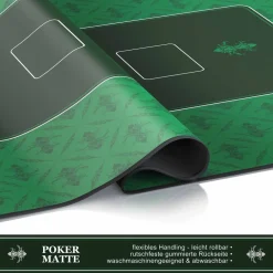 CSL Pokermatte XL Tischauflage für Poker 100 x 60cm / Kartenspiel Matte / Pokertisch Auflage Discount