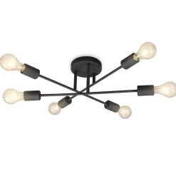 B.K.Licht Deckenleuchte Design schwarz Best