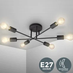 B.K.Licht Deckenleuchte Design schwarz Best