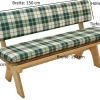 Auflagenset BOSTON für Bank 3-sitzer, grün/beige kariert, 2-teilig ^ DEGAMO Best