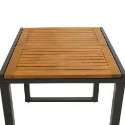 Balkon-Ausziehtisch RIVELLO 80/120x70cm, Aluminium anthrazit + Akazie geölt, FSC-zertifiziert ^ DEGAMO Hot