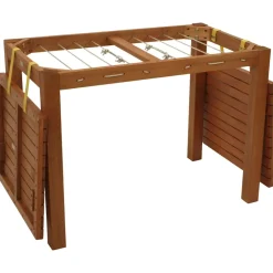 Funktions - Gartentisch mit Wäscheständerfunktion, 100x60x74,5cm, Eukalyptus, FSC®-zertifiziert ^ DEGAMO Sale