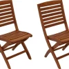 Klappstuhl CAPO, Eukalyptus geölt, 2 Stück, ^ DEGAMO Discount