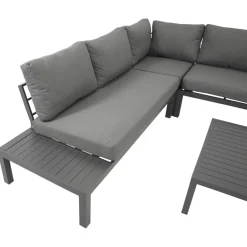 DEGAMO Lounge Set ROVIGNO, Aluminium anthrazit, Polster grau Sale