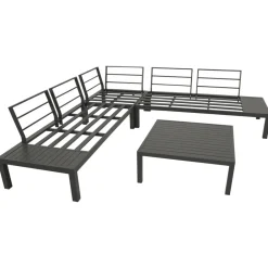 DEGAMO Lounge Set  ROVIGNO, Aluminium anthrazit, Polster grau Sale