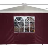 DEGAMO Seitenplane für Pavillon, 3x1,9 Meter, Polyester bordeaux mit Fenster Outlet
