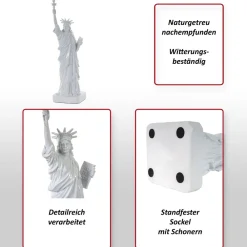 Deko Figur Freiheitsstatue 40cm,New York USA Amerika Polyresin Skulptur, In-/Outdoor ^ MCW Clearance