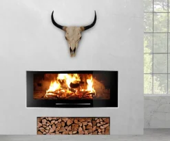 MCW Deko Schädel 64cm, Polyresin Stier Bulle Longhorn Kopf Trophäe, In-/Outdoor ~ natur Clearance
