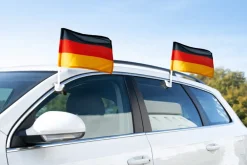 Deluxe Autofahne Deutschland 2er Set Auto Fanartikel Fußball Deutschlandflagge Zubehör ^ BETA Service GmbH