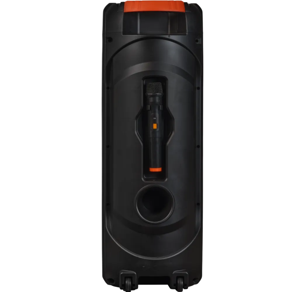 BPS-459 Bluetooth Party-Lautsprecher–2x 200W, Mikrofon, schwarz ^ Denver Discount