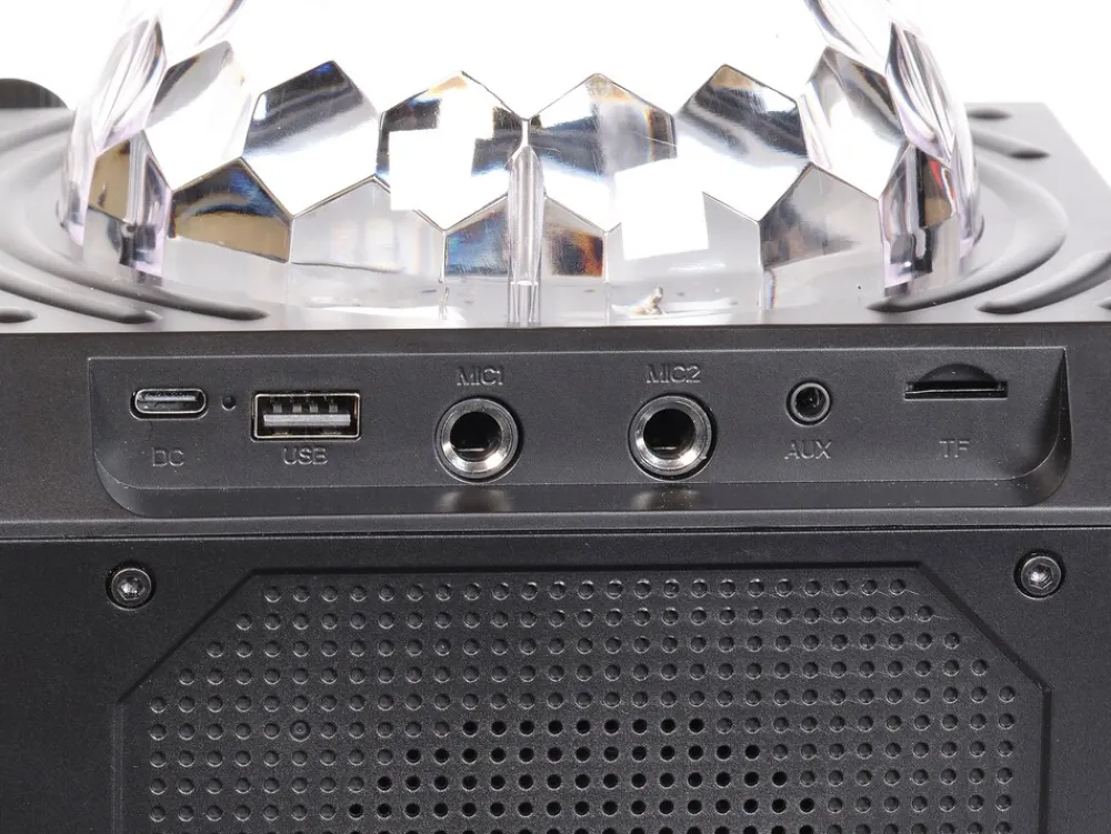 BTM-618 Bluetooth Lautsprecherbox–Discolicht, Mikrofon, schwarz ^ Denver Online