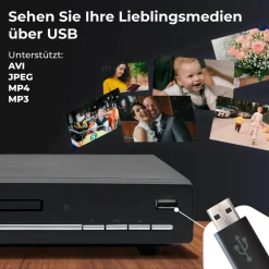 Denver DVH-7787MK3 DVD-Player mit HDMI, USB, Scart