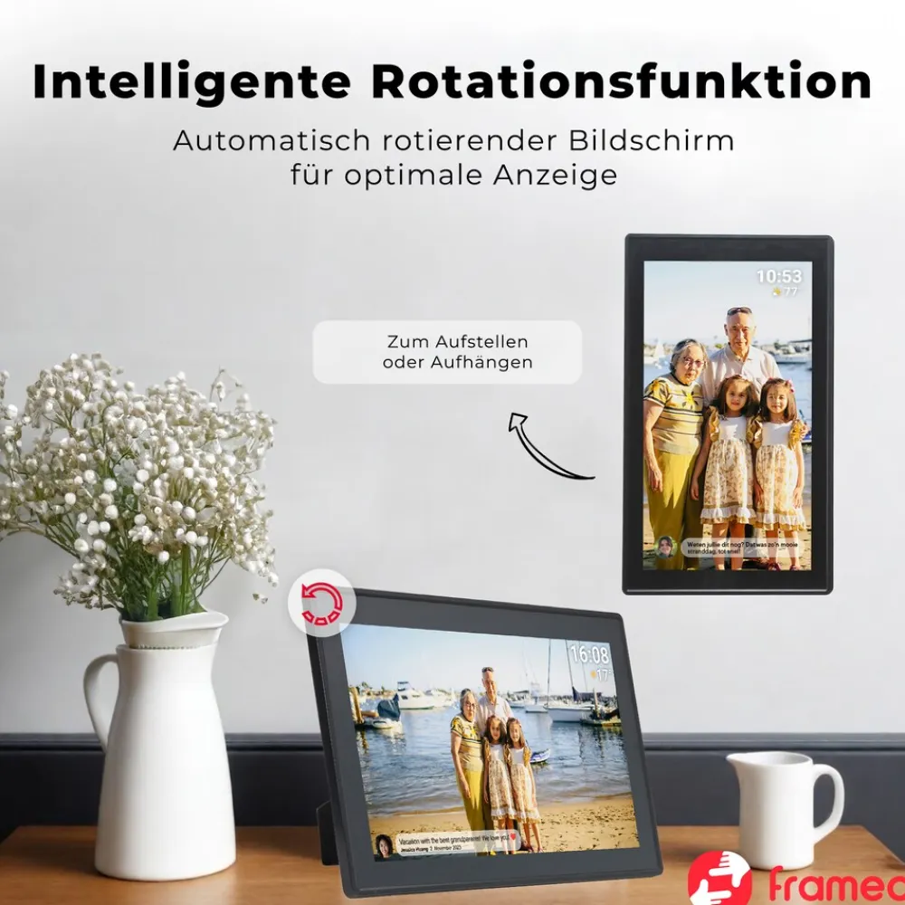 PFF-1515 Digitaler WLAN-Bilderrahmen– 15.6" Touchscreen, ^ Denver Best