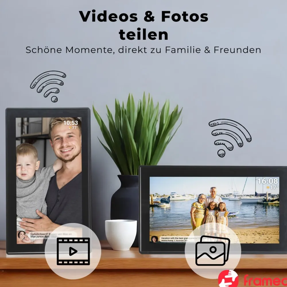 PFF-1515 Digitaler WLAN-Bilderrahmen– 15.6" Touchscreen, ^ Denver Best