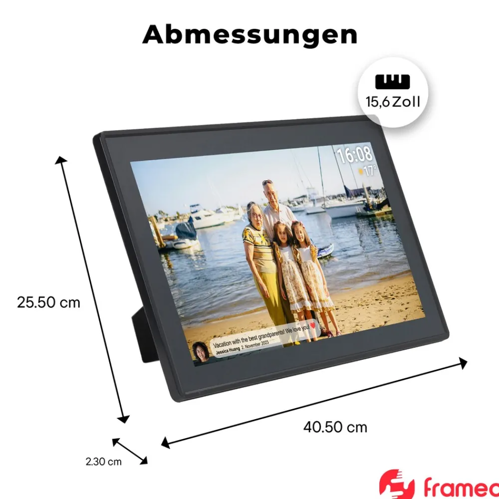 PFF-1515 Digitaler WLAN-Bilderrahmen– 15.6" Touchscreen, ^ Denver Best