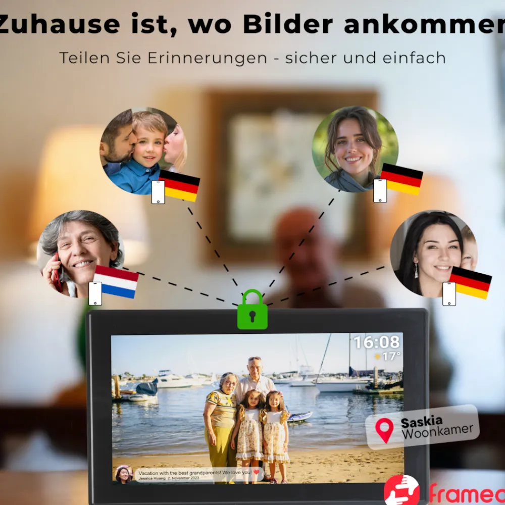 PFF-1515 Digitaler WLAN-Bilderrahmen– 15.6" Touchscreen, ^ Denver Best
