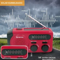 SCR-2010 rot Solar-Kurbelradio ^ Denver Online