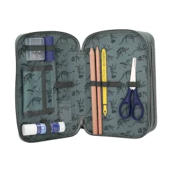 3-Fach Federtasche BITE inkl. Stifte Dino World 20 x 13 x 7,5 cm ^ Depesche