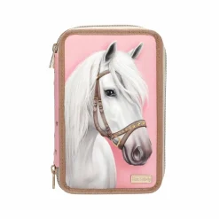 Depesche 3-Fach Federtasche CLASSIC inkl. Stifte Miss Melody 7,5 x 13 x 20 cm rosa New